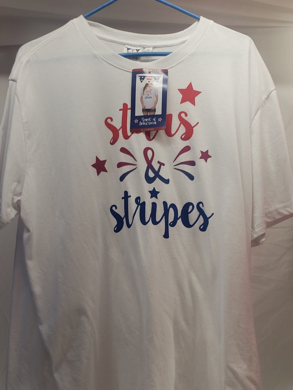 Women’s White 'Stars & Stripes' Graphic Tee